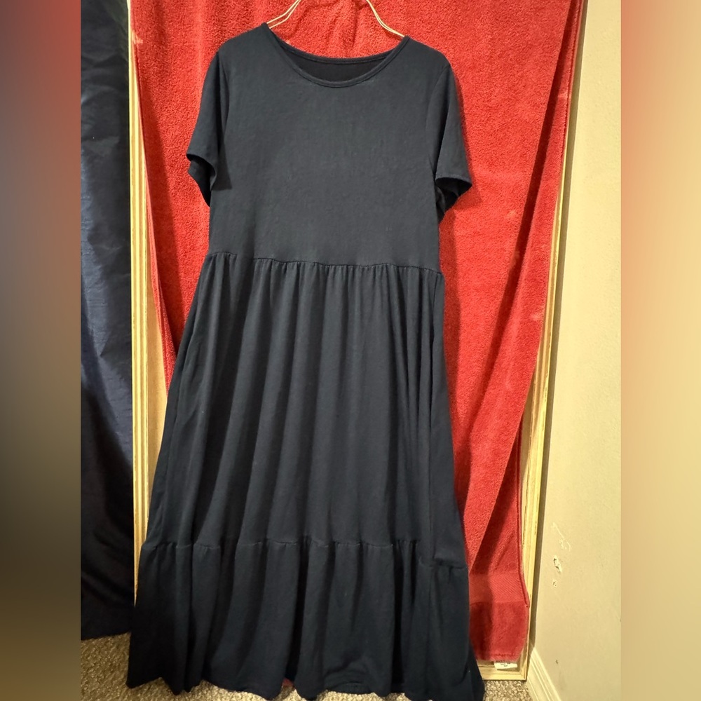 Elegant Navy Blue Women's Dress